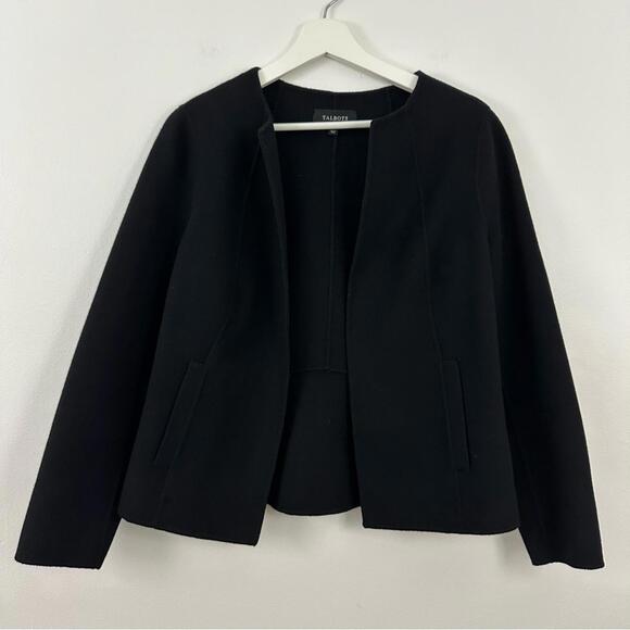 Talbots Jackets & Blazers - Talbots Black Wool Open Front Blazer Women's Size M